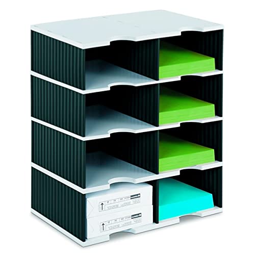 Ultimate Office TierDrop High Capacity 8 Compartment Mail Sorter, 2-Wide