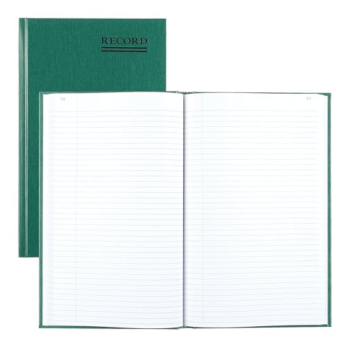 National 56151 Emerald Series Account Book Green Cover 500 Pages 12 1/4 x 7 1/4