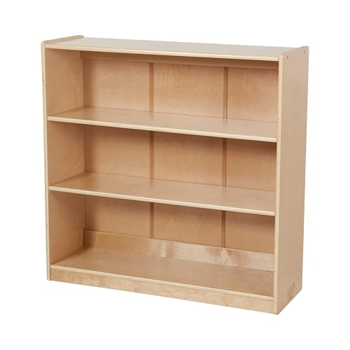 Back2School Express 3-Shelf Adjustable Bookshelf, 36in H, Natural