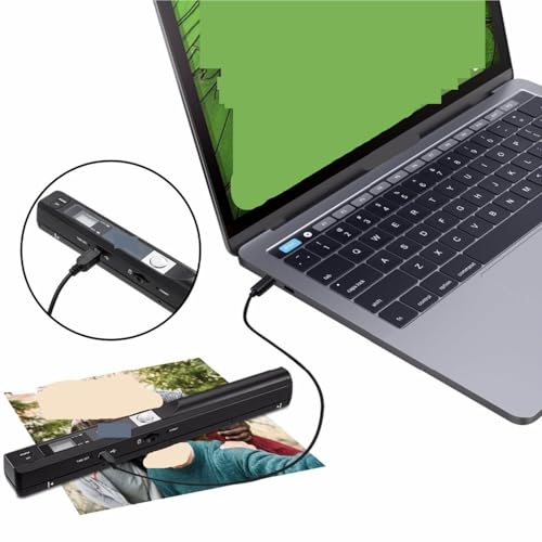 Document Scanners, Portable Mobile Scanner, 900dpi Wireless USB Support Card Document, A4 Paper Photo Image Scanning, Increase Efficiency,Portable scanners for documents