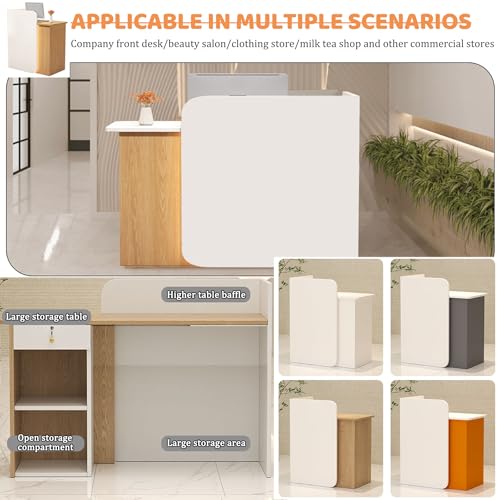 Reception Desk,little Front Desk Reception Counter,reception Room Tables With Drawer Storage,small Reception Desk Counter Table,white Reception Desk,reception Counter For Salon Clothing Shop Hotel