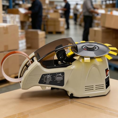 40w Electric Tape Dispenser, Automatic Tape Dispenser 10~60mm Cutting Length, Portable Cutter for Various 5-25mm Width Tapes - Precise Cutting, Low Noise Copper Motor, for Office School