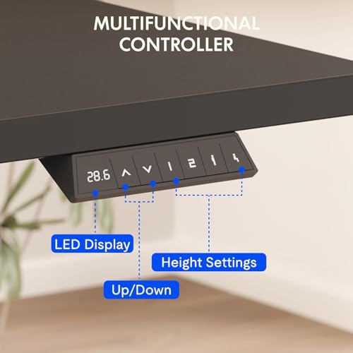 FLEXISPOT EN2 48"x24" Electric Standing Desk with PC Stand Bundle, Black