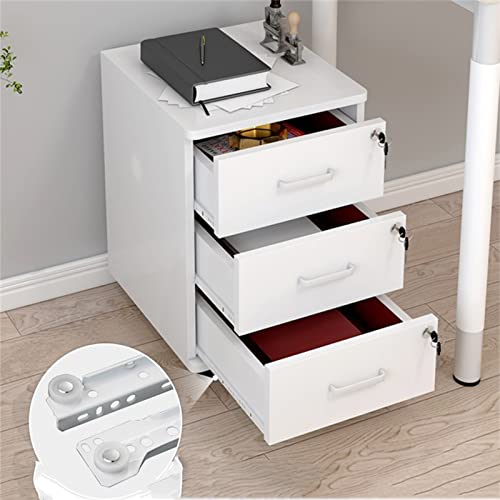 SDVantage Vertical File Cabinet File Cabinet Office Small Cabinet with Lock Drawer Mobile Low Cabinet Locker Home Filing Furniture,White50X30X40Cm