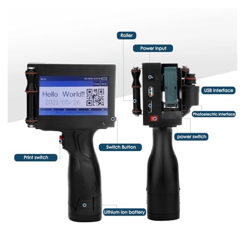 Portable Handheld Inkjet Printer for QR Barcode Date Coding Fast-Dry Ink