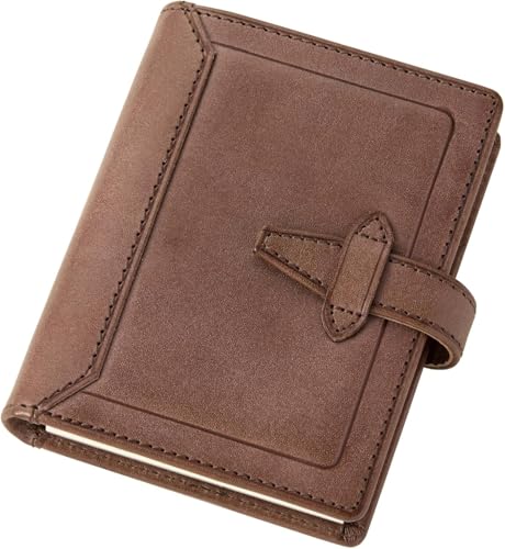 Raymay Fujii DM1371E Da Vinci Roma Mini Memo Holder Genuine Leather A7 Dark Brown