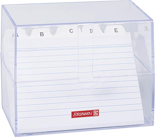 Brunnen 1020560 Index Card Box 16.1 x 13.7 x 8.5 cm Polystyrene Transparent