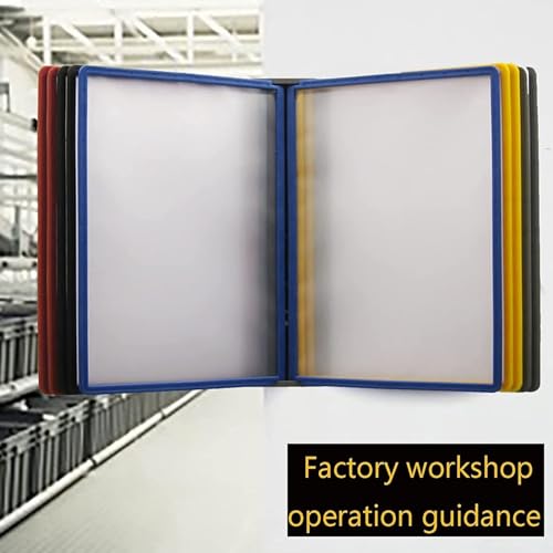 Wall file organizer,Wall Mounted File Holder, Desktop Flip Display Folder, 10 Double-Sided Display Pockets, File Organizer For Desk, Catalog Display Rack, Letter-Size, for Office/Home Storage A4 Docum