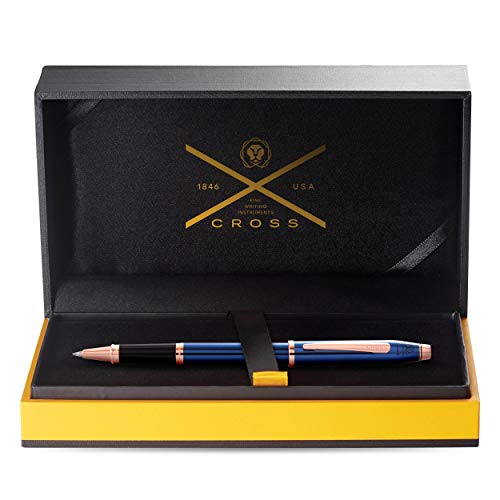 Cross Century II Refillable Gel Ink Rollerball Pen, Medium Rollerball, Includes Luxury Gift Box - Translucent Cobalt Blue