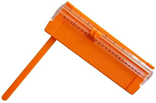 Yesmya Paper Cutter Rotary Trimmer Paper Cutter, Small Foldable Paper Cutter, A3A4A5 Photo Cutting Machine, (Color : Orange)
