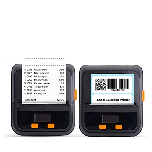 MKJGGII 80mm 3 Inch Portable Thermal Receipt Printer POS Printer Food Storage Label Maker Bill Impressora