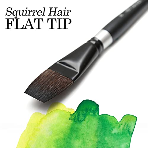 UOHLCX HBJWOV Hair Flat Watercolor Paint Brush Art Painting Brushes for Professional Watercolor Gouache Acrylic Drawing