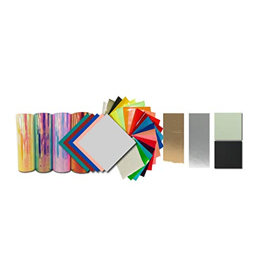 Adhesive Vinyl 12" x 12" / 1, 3, 5, 10, 20, 25 Sheets Bundle HTV Free Shipping (Yellow Opals, 25 Sheets)