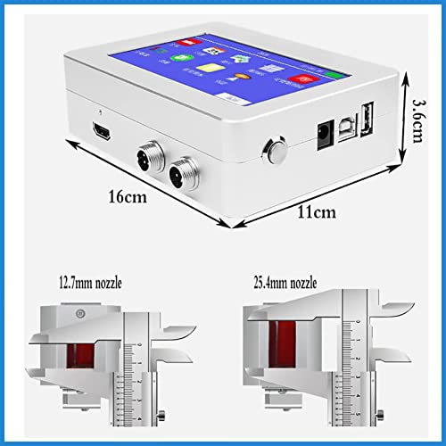 RESKIU Automatic Inkjet Printer, Thermal Inkjet Printer, Online Coding Machine, 12.7/25.4mm Large Character Automatic Coding Machine Online Assembly Line Production Date Batch Number Printer,25.4MM