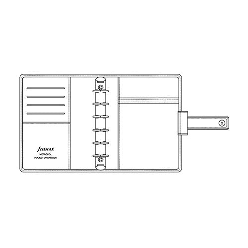 Filofax Metropol Personal Organizer for Paper, Black, Pocket Size (120mm x 81mm)
