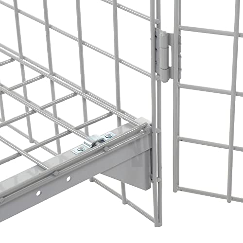 Global Industrial Commercial 1-Tier 2 Door Wire Mesh Security Locker, Gray