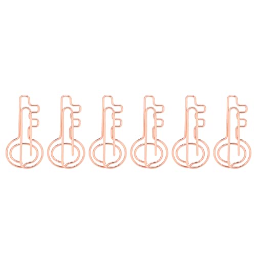 100Pcs Decorative Metal Paper Clips Key Shape Bookmark Clips