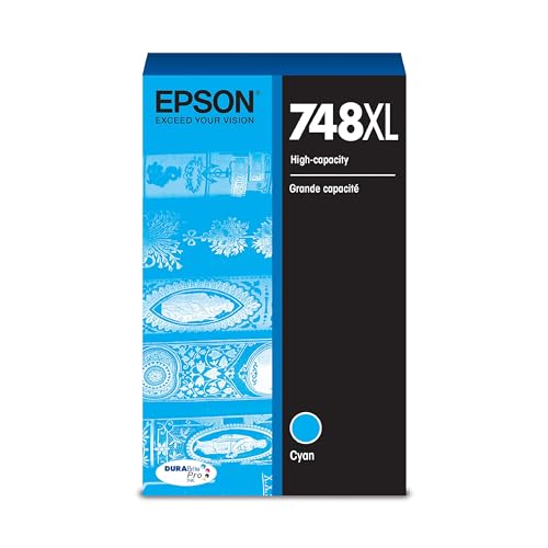 Epson 748XL Genuine High Capacity Cyan Ink Cartridge T748XL220