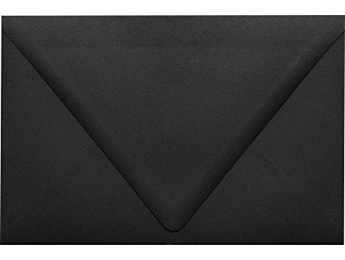 LUXPaper 6 x 9 Contour Flap Booklet Envelopes | Midnight Black | 80lb. Text | 1,000 Qty