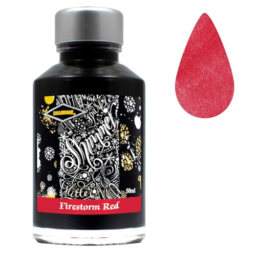 Diamine Christmas Colletion Ink Bottles 50ml with Sparkly Shimmer/Glitter Ink - Perfect Gift for Colleagues, Family & Friends Stationery Lovers! (Hot Collection)