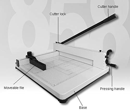 INTSUPERMAI Paper Cutter 12.2inch Stack Paper Trimmer Cutter A4 Manual with 0.02-1.58inch Tickness Max Width 12.2inch Heavy Duty Guillotine Paper Trimmer for Office School
