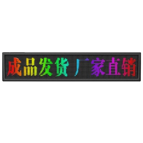 MekUk LED Sign Board Scrolling Message P4 Full Color LED Display Board for Business Advertising, Programmable Message Light Signs for Store, Car, Business, Promotion