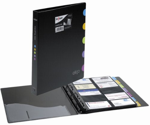 Snopake 15078 Eligo Business Card File A4 Sheet 500 Card Capacity
