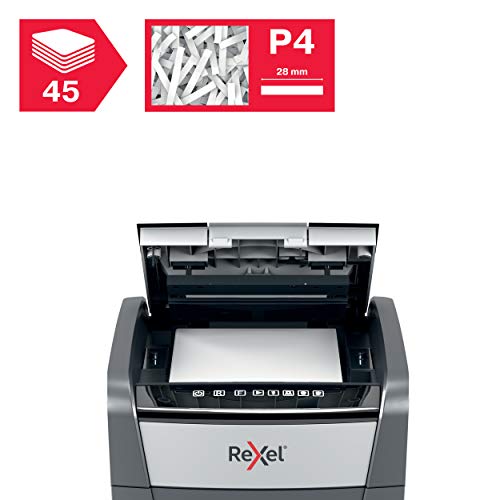 Rexel Optimum Auto Feed+ 45 Sheet Automatic Paper Shredder, Cross Cut, P4