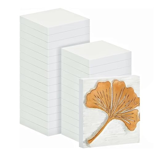 Rubber Linoleum Blocks for Printmaking 24 Pcs 2 X 2Inch Rubber Carving Blocks Linoleum Blocks for Printmaking, Stamp Making, DIY Crafting
