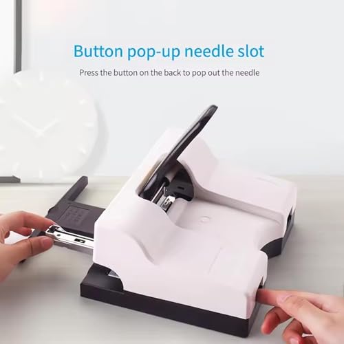 Double-Head Stapler, A4/16k Standard Format Stapler, Paper Feeding Depth 15mm, Can Order 2-50 Pages of Paper, for Office Desktop Staplers