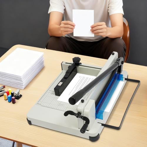 Fujsnmu 12" Heavy Duty 400 Sheets Capacity Guillotine Paper Cutter for Shop