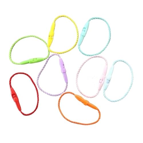 1000PCS Small Snap Lock Pin Loop Tie Fasteners 8cm Tag Cords Polyester String