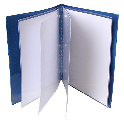 StoreSMART - 9 1/4" x 11 3/4" Multi-Pocket Folder for Commerical Truck Drivers - Metallic Blue - Four-Page - 10 Pack - ZR8006-TRUCK-MB-10