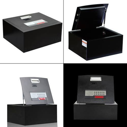 XRRJFYH Hotel Safe Box Small Floor Safe Security Box with Digital Code Hidden Safebox with Key Lockbox(40x35x18cm/16x14x7in)