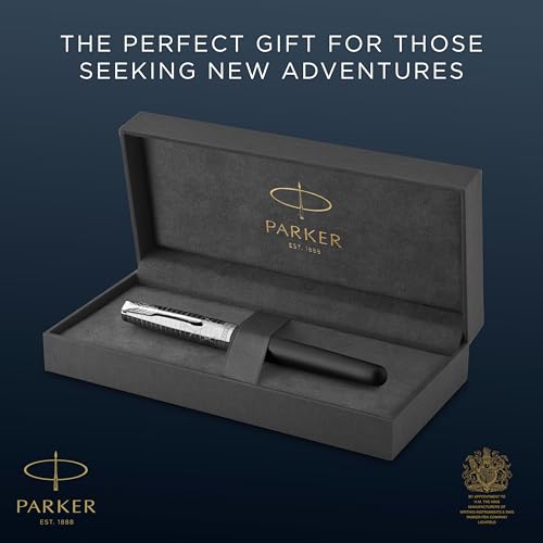 Parker Sonnet Rollerball Pen | Legacy of Flight | Chrome Trim | Fine Point | Gift Box