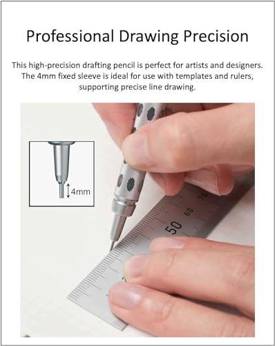 Graph Gear 1000 Mechanical Drafting Pencil Set (0.3mm / 0.4mm / 0.5mm / 0.7mm / 0.9mm), qullity original pen case