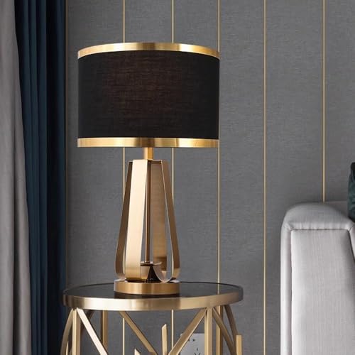 ROPCVAX Metal Fabric Desk Light Luxury Lamp Living Room Study Restaurant Coffee Shop Bar Cashier Decoration