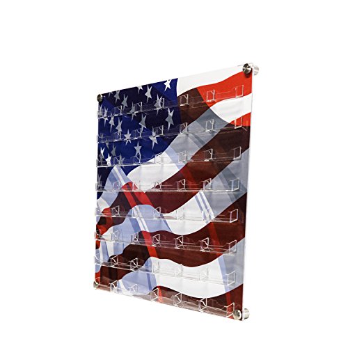 Source One 48-Pocket Wall Mount Business Card Holder (American Flag)