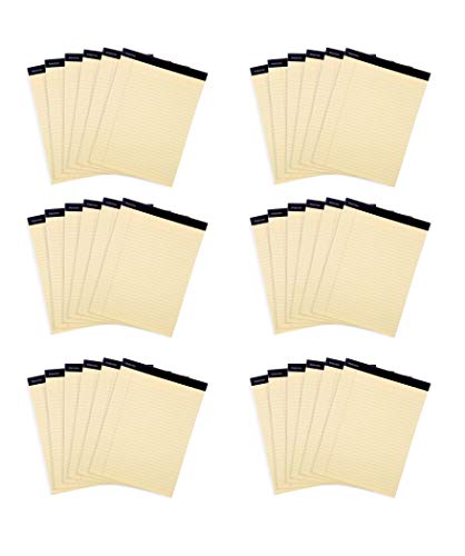 Mintra Office Legal Pads, ((xBasic, 8.5in x 11in, Wide (Canary)