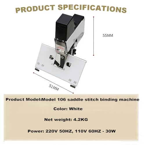 Electric Center Stapler with Foot Pedal, Desktop Stapler, 1-9 Gear Strength Adjustment, for Office, School and Printing Services