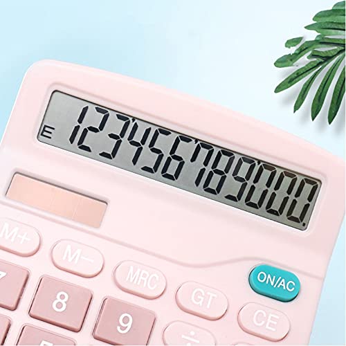 NSUQOA 12 Digit Desk Solar Calculator Large Buttons Financial Business Accounting Tool Big for School Student(D)