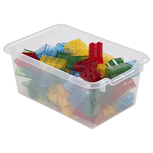 ECR4Kids 10-Section Coat Locker with Shelf and Bins, Natural, Clear