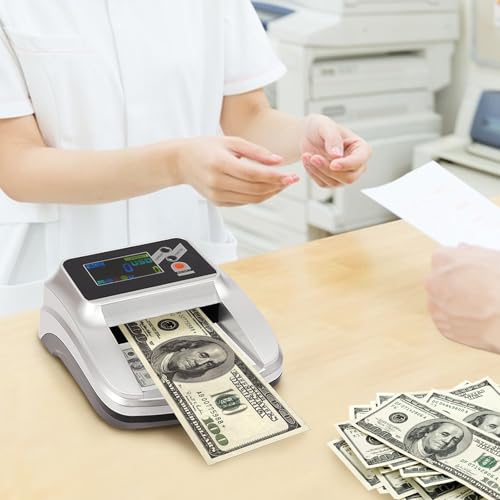 5 Portable Counterfeit Banknote Detector LCD Display Fast Counting
