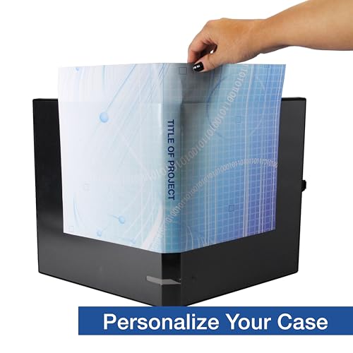 UniKeep 3 Ring View Binder - Binder Case is Fully Enclosed - Available in White, Clear, or Black and in Different Spine Sizes (Box of 20, Black, 1.0 Inch)