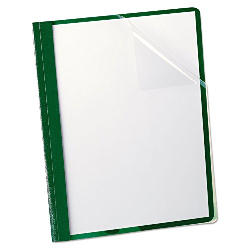 Oxford Clear Front Report Covers, Letter Size, Green, 25 per Box (55807)