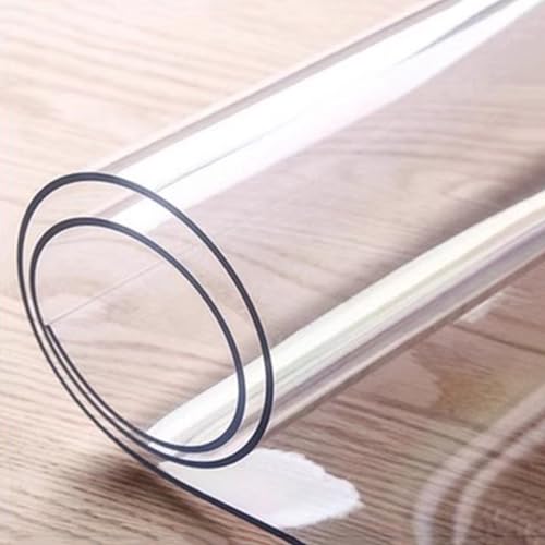 DAZULI Heavy Duty Polycarbonate Office Chair Mat for Wooden/Tile Floor Transparent Hard Floor Protector for Home Office Rectangular Multiple Sizes(Size:140x500cm/54.6x195in,Color:Clear)