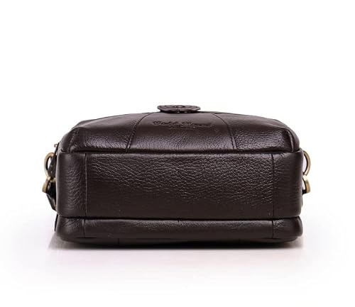 Sxdthy Messenger Bag for Men, Waterproof Laptop Briefcase Bag, Large Satchel Shoulder Bag for Men (Color : Brown, Size : 24.5 * 21 * 7CM)