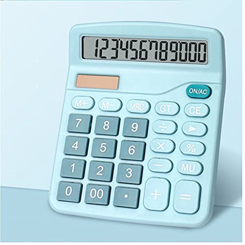 12 Digit Desk Solar Calculator Large Buttons Financial Business Accounting Tool Big for School Student(D)