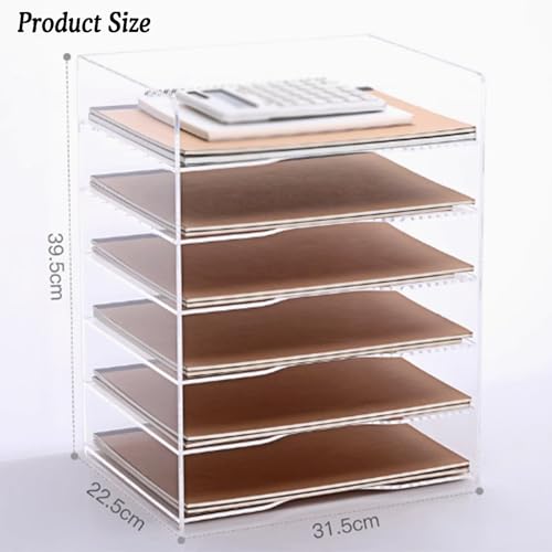 File Classification Organizer, 3/4/5 Layer Desktop File Organizer, Paper Sorter, Desktop Student Bookshelf, Paper Locker for Home, Classroom, Office, School(5tier)