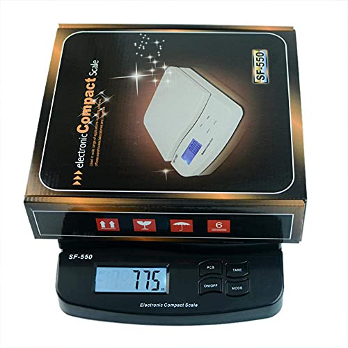Sisdffaaa Electronic Precision Scale 25Kg/55lbs LCD Electronic Postal Scale Parcel Letter Postage Mail Weight Scale Delivery Kitchen Shop Commercial Weight Balance